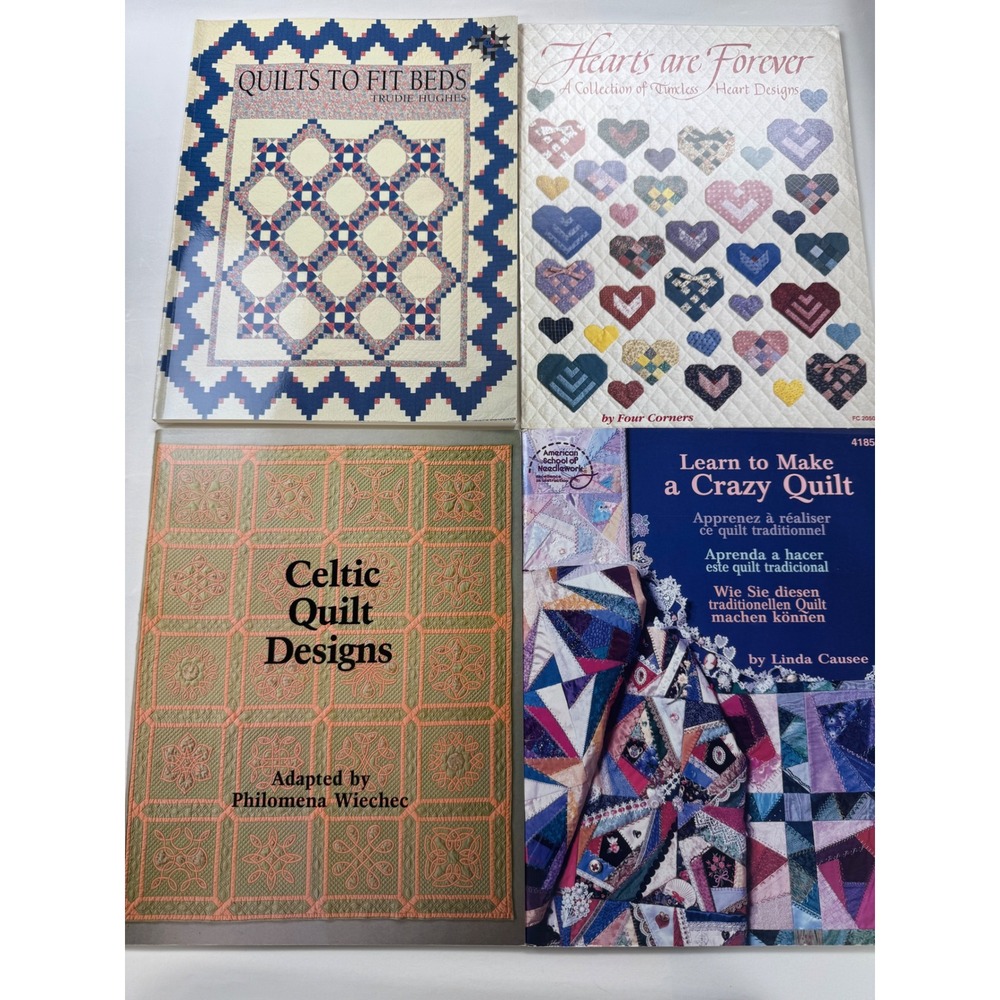 Vintage Quilting Books Bundle of 4 Sewing Lot